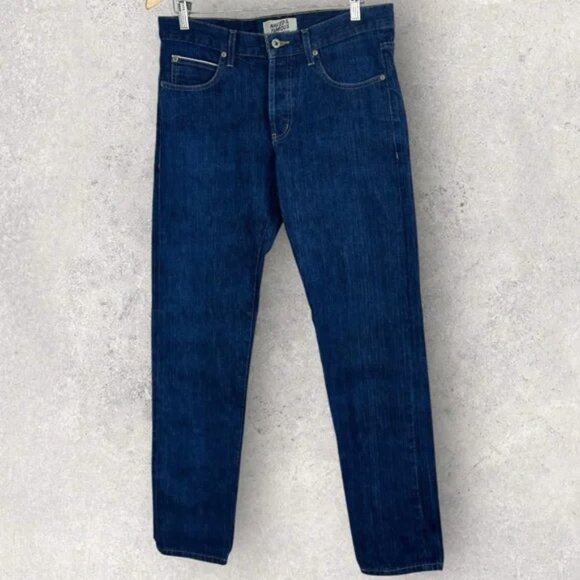 Naked & Famous Raw Japanese Selvedge Jeans Mens Size 33 Kasuri Super Guy Denim - Picture 11 of 14